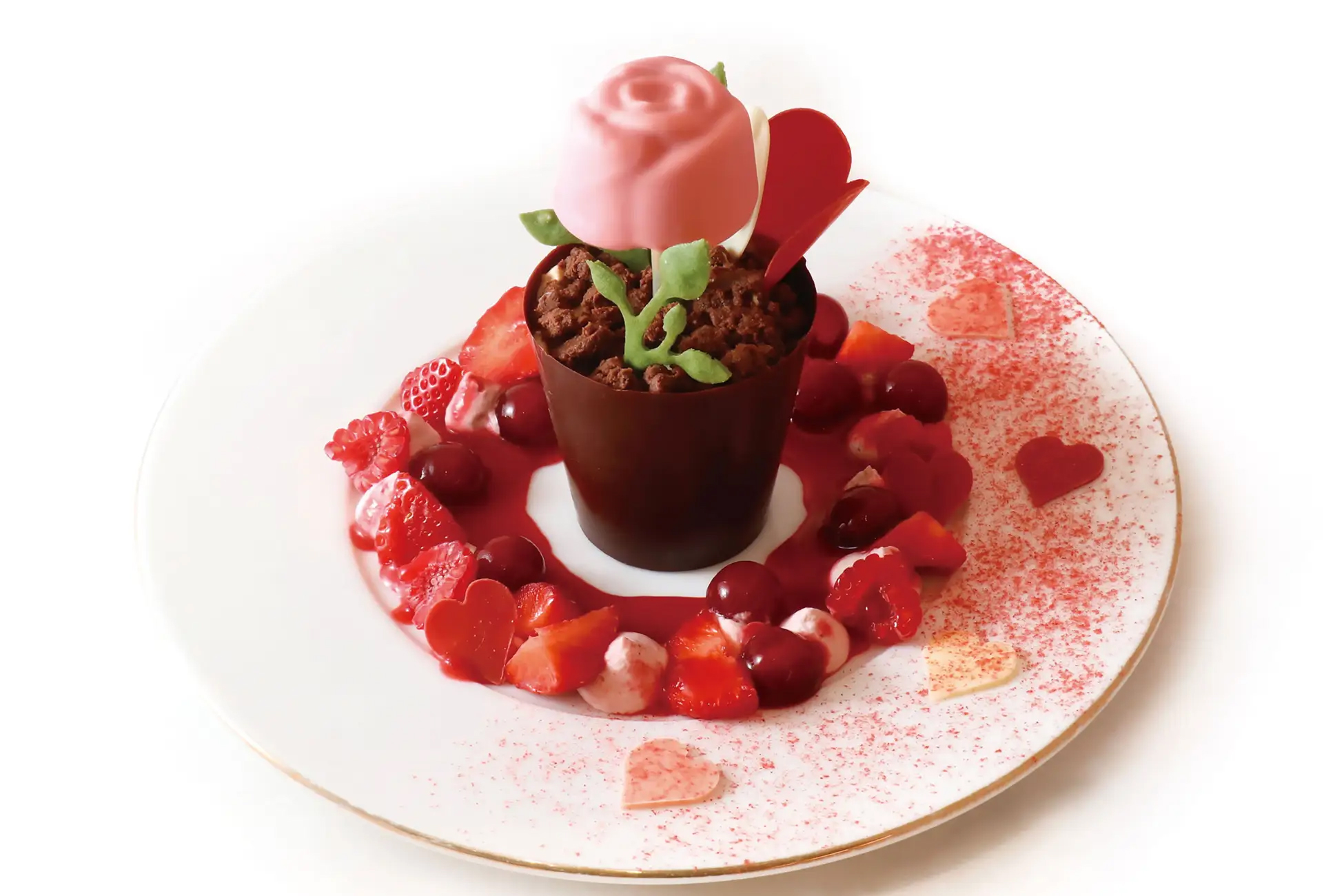 バレンタイン期間におすすめの華やかな新メニューが自由が丘のカフェ ベルアメールに登場！