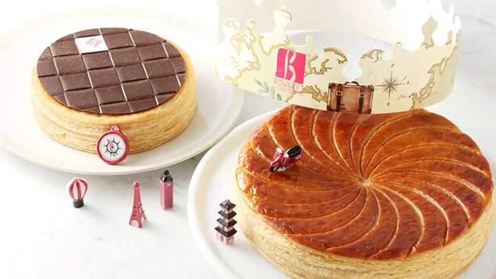 新年のお祝いに欠かせないフランスの伝統菓子「ガレット・デ・ロワ」。セバスチャン・ブイエならではの味わいで、今年も登場致します。Voyage（旅）をテーマにしたフェーヴと王冠付。各店にてご予約を受付中。