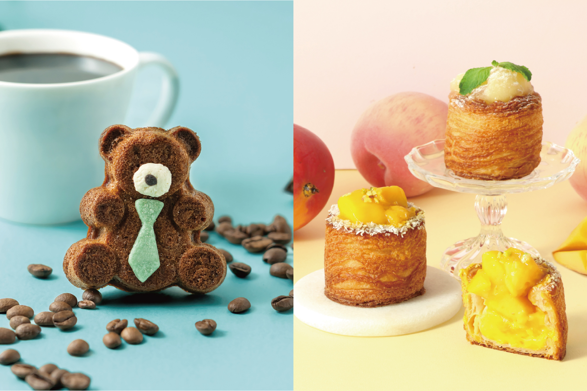 【学芸大学・[Goûter]】父の日限定の愛らしいベア型フィナンシェ発売！6/20からは桃＆マンゴーのご褒美デニッシュも新登場