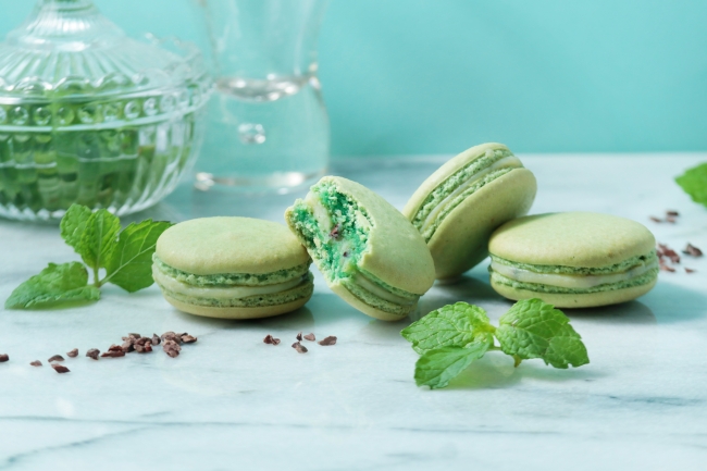 季節の味が楽しめるマカロン デュ モモンにチョコミント味が登場 Information ジェイ ワークス株式会社